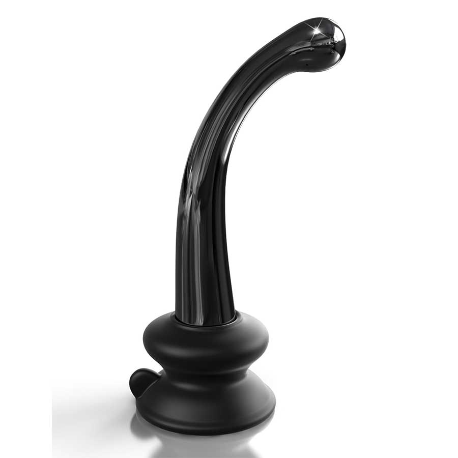 Icicles No. 87 Black Glass Suction Cup Dildo by Pipedream Products