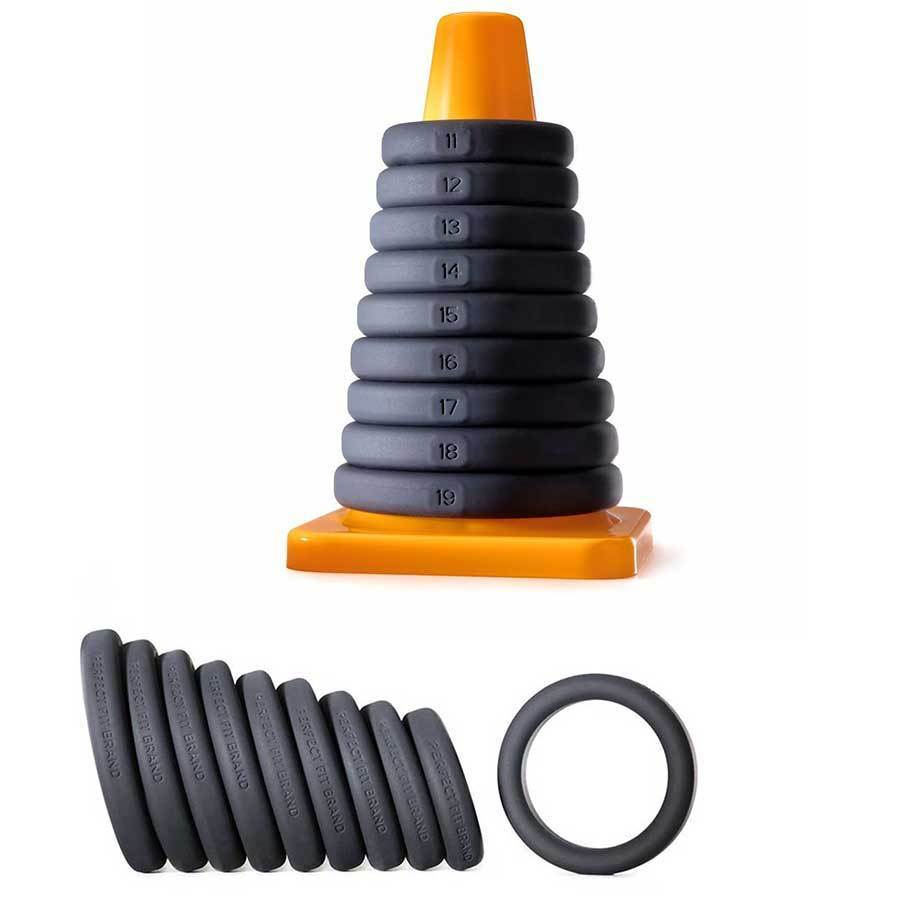 Perfect Fit 9 Silicone Cock Ring Play Zone Erection Kit for Men