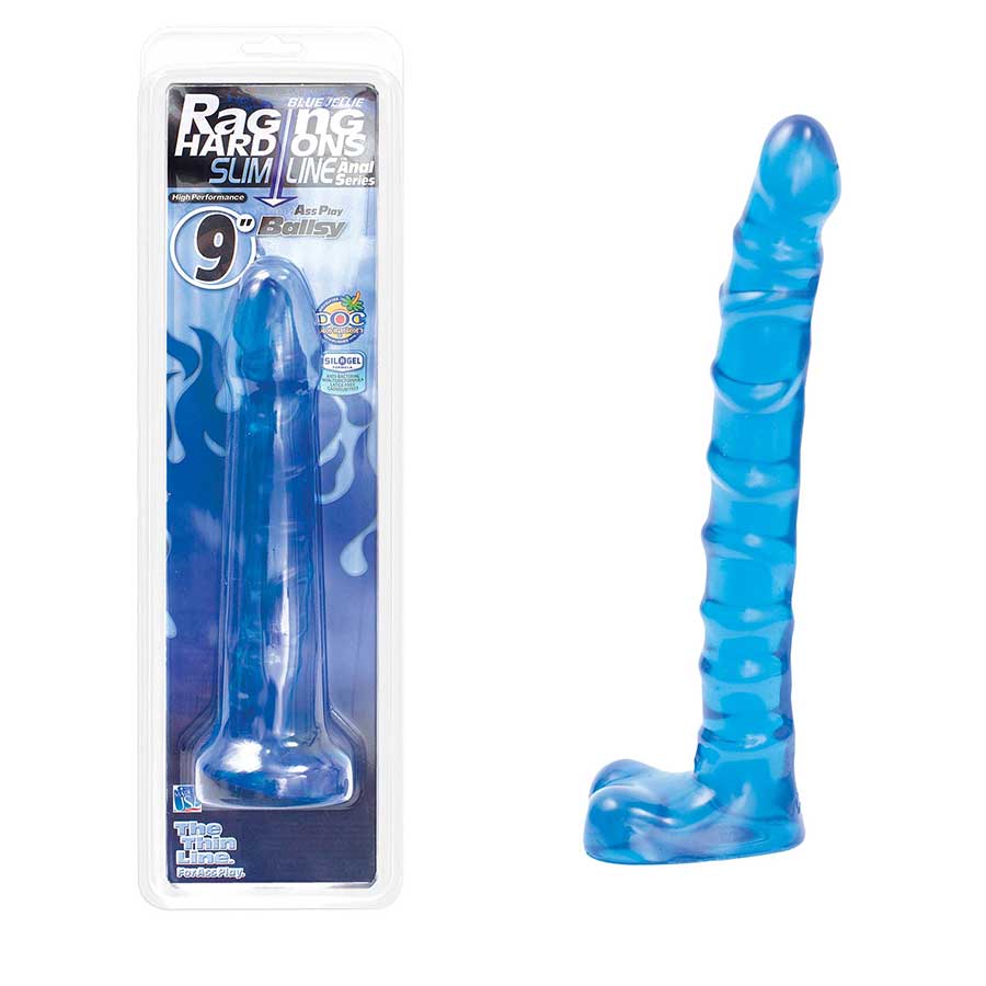 Raging Hard-Ons Slimline 9 Inch Crystal Jelly Anal Dildo by Doc Johnson