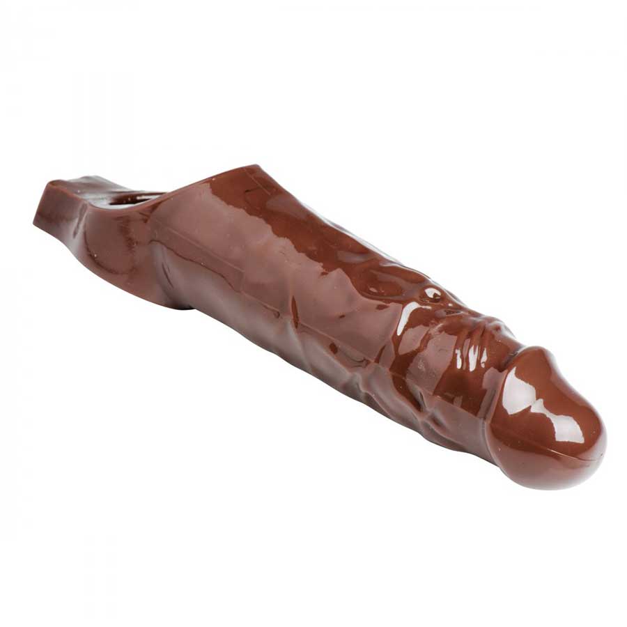 Really Ample Brown Penis Enhancer Sheath by Size Matters Penis Extenders