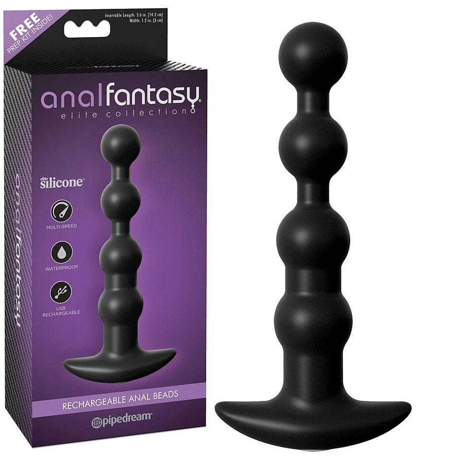 Rechargeable Silicone Vibrating Anal Beads by Anal Fantasy