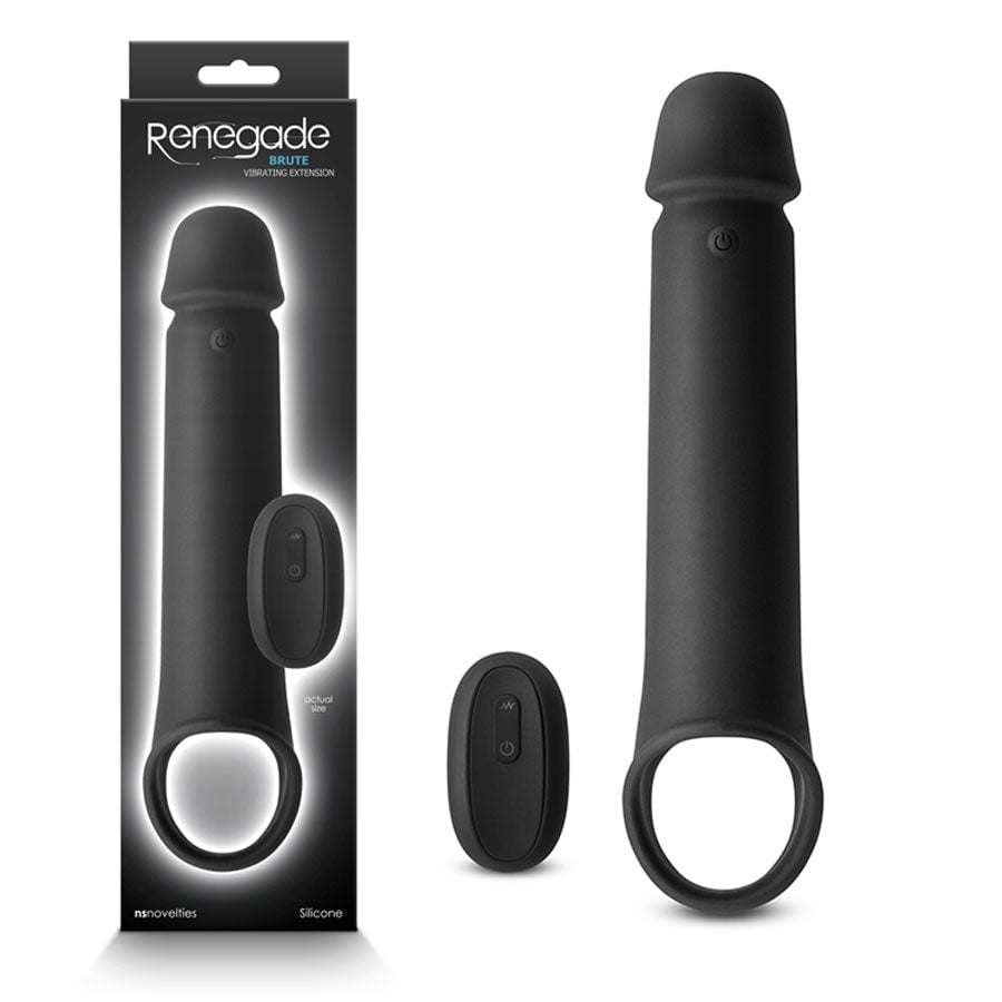 Renegade Brute 9 Inch Rechargeable Silicone Vibrating Penis Extension