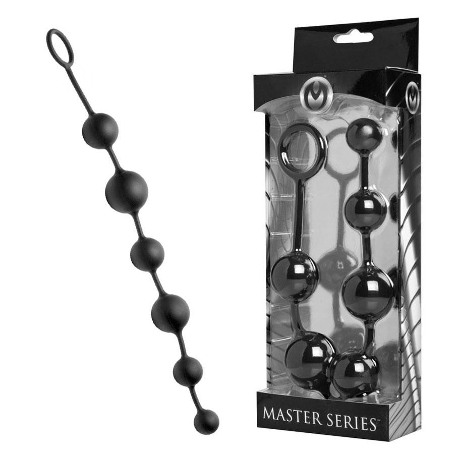 The Serpent 6 Anal Silicone Beads Black