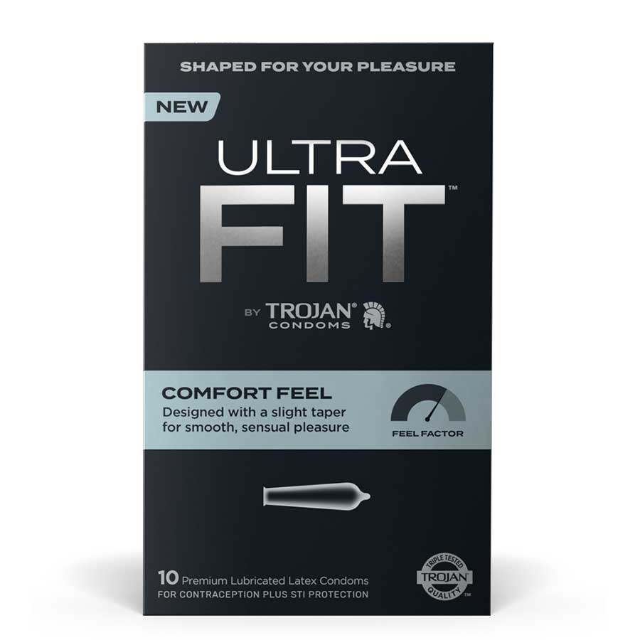 Trojan Ultrafit Comfort Feel Latex Condoms 10 Pack