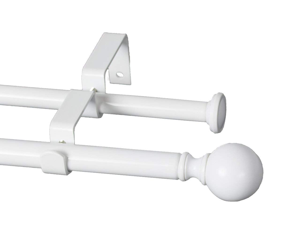 Urbanest Ball Adjustable Double Drapery Curtain Rod Set