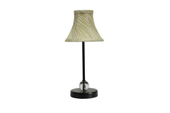 Chelsea Mini Accent Lamp with Swirl-pleated Off White Lamp Shade