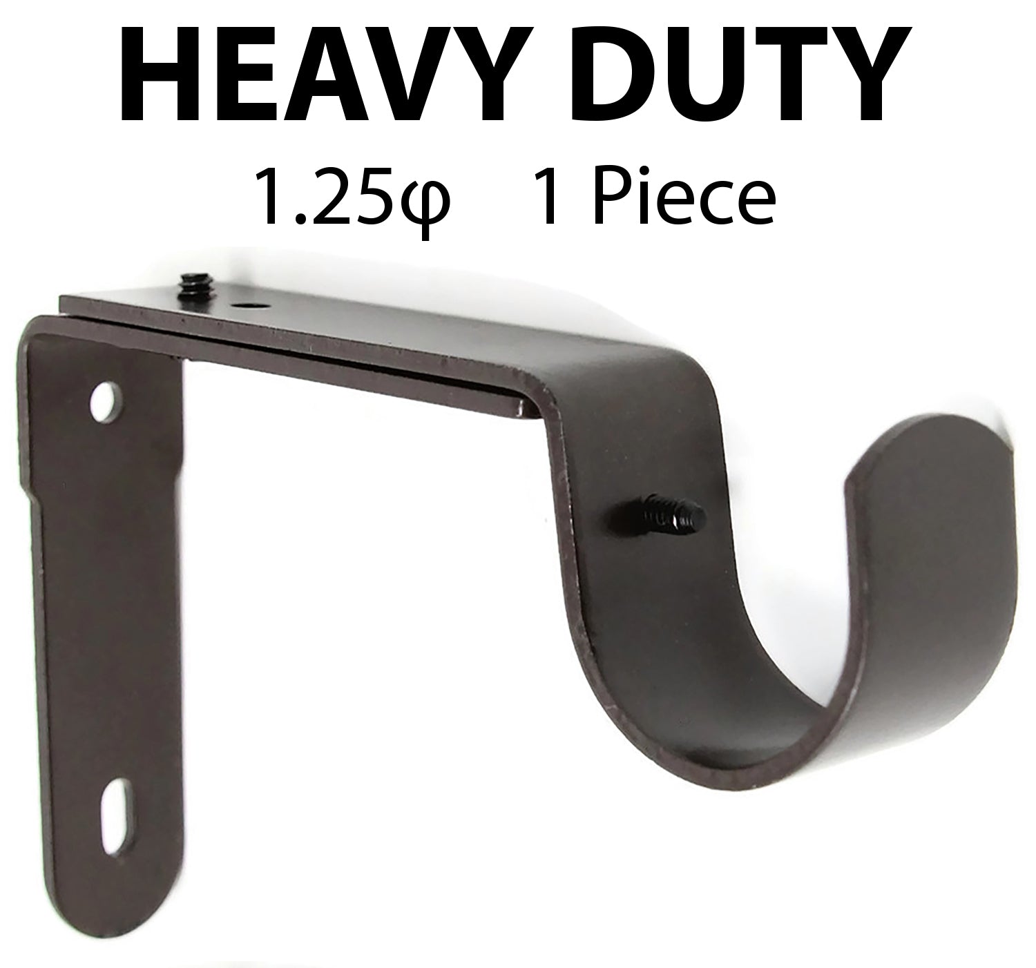 double curtain rod brackets nickel