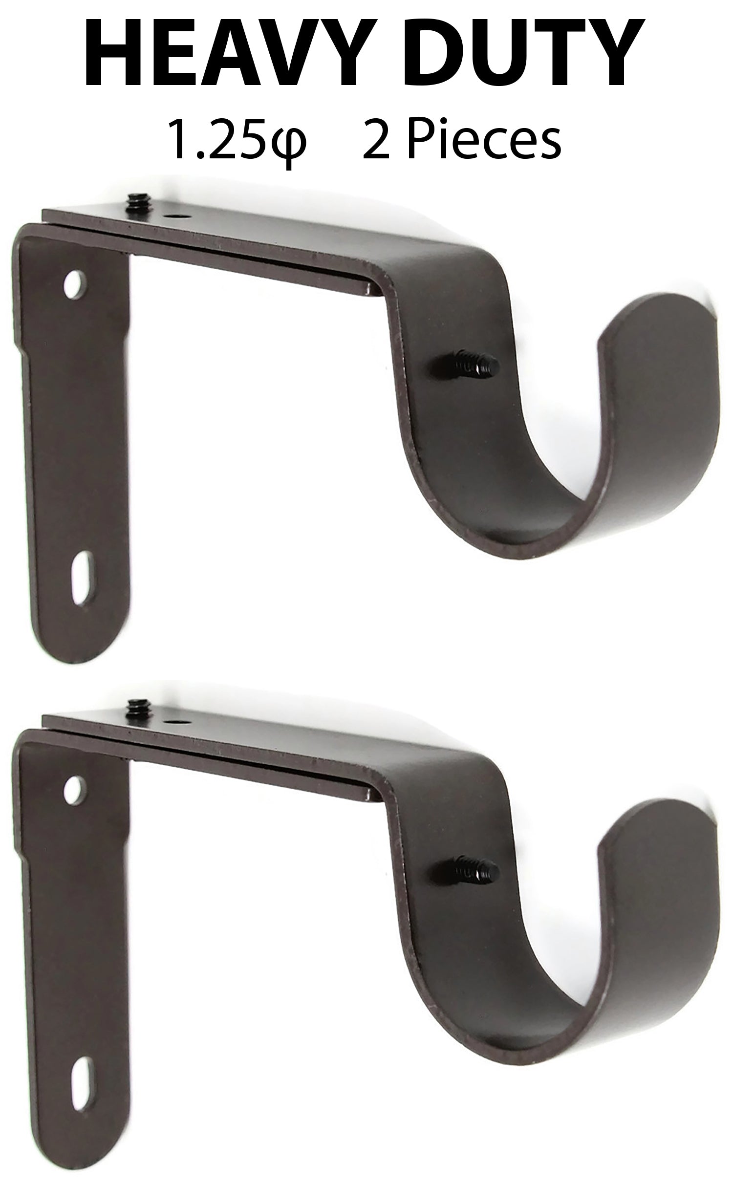 1 1 4 Adjustable Curtain Rod Bracket 7 Finishes Urbanest