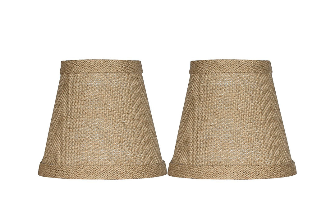 burlap mini lamp shades