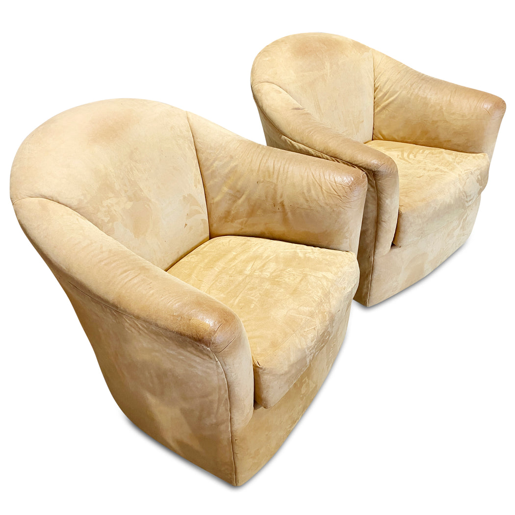 suede swivel chair