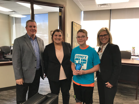 Lenexa Mayor, Mike Boehm, and Commerce Bank Leaders met with Kyler Russell