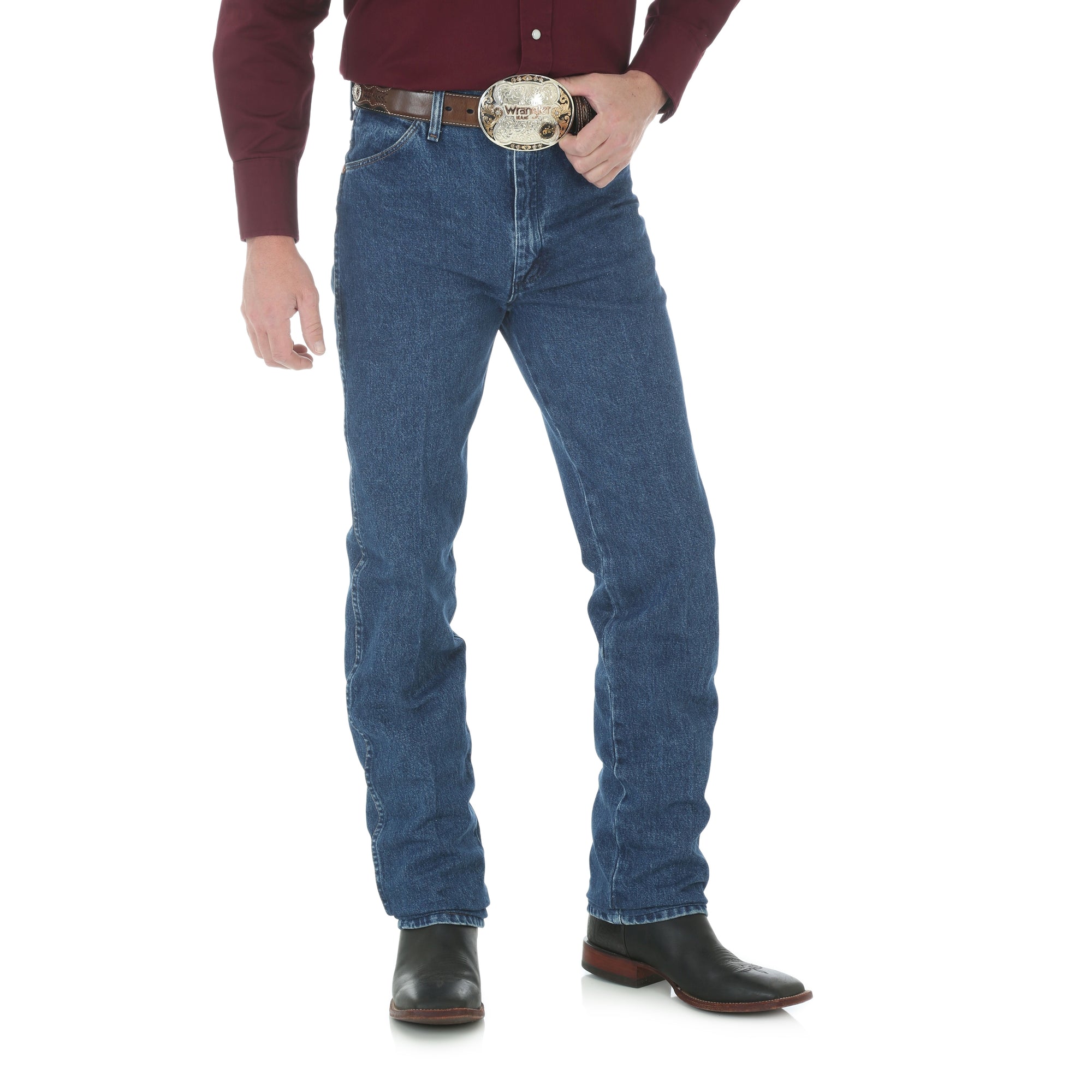 Wrangler Men's Gold Buckle Slim Fit Western Jeans - Centerville Western  Store
