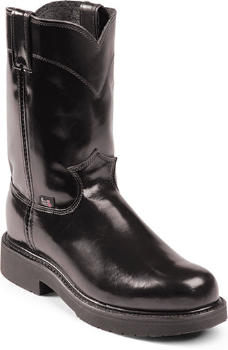 justin black work boots