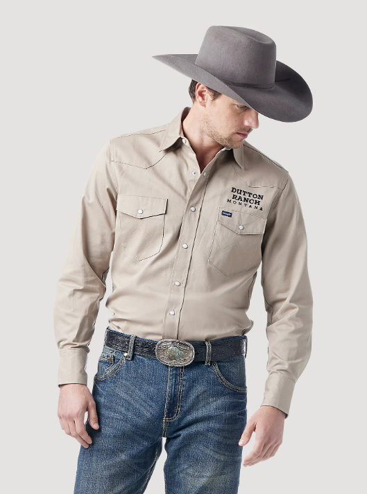 Wrangler Men's Twill Yellowstone Shirt - Centerville Western Store
