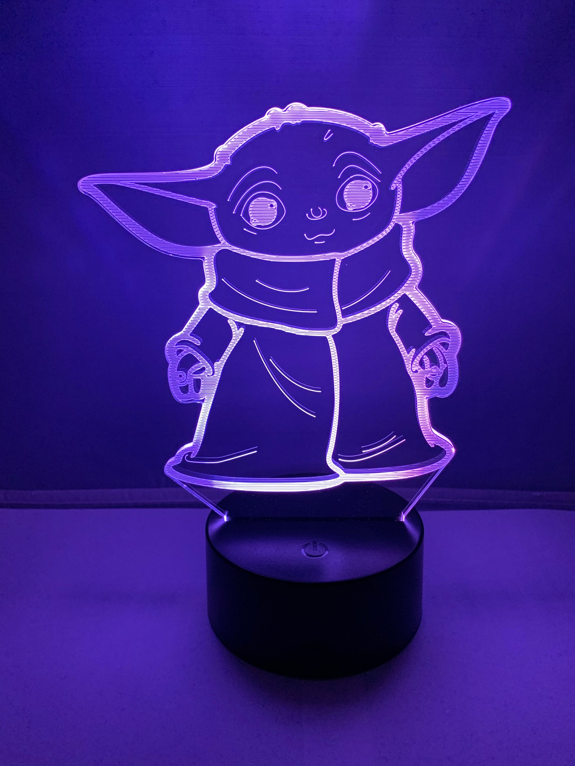 Lampe 3d Del Grogu Bebe Yoda Star Wars Legends Of Pixel