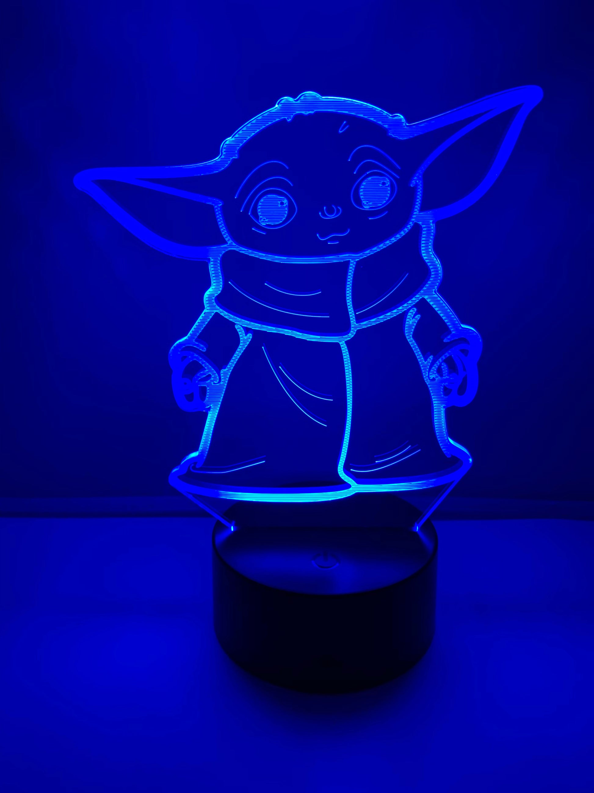 Lampe 3d Del Grogu Bebe Yoda Star Wars Legends Of Pixel