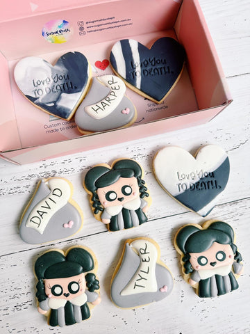 Love You To Death Wednesday Addams Valentines Cookies