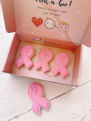 Breast Cancer Awareness Ribbon Cookies