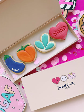 Cheeky Emoji Valentines Cookies