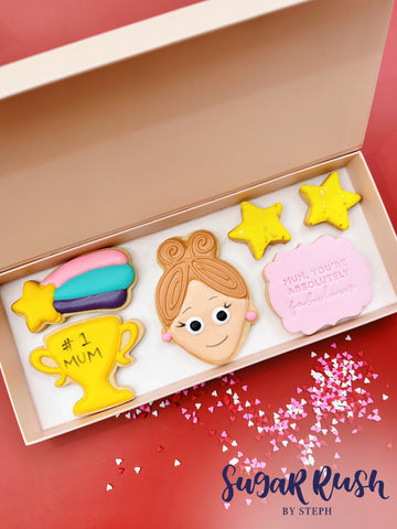 Number One Mum | Personalised Mother's Day Cookie Box Delivery Australia - Sugar Rush by Steph