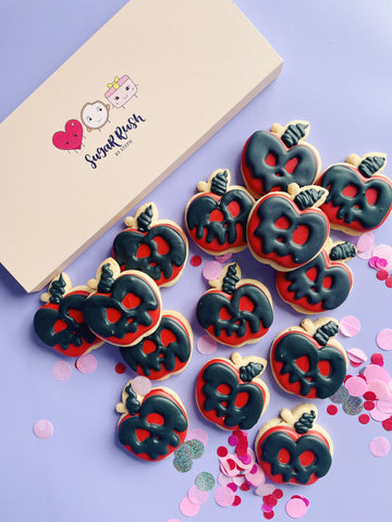 haunted poison apples halloween gift cookies