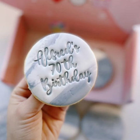 custom debossed message gift cookies