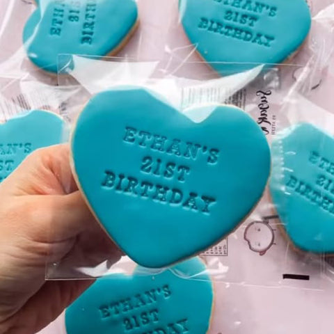 custom debossed message gift cookies