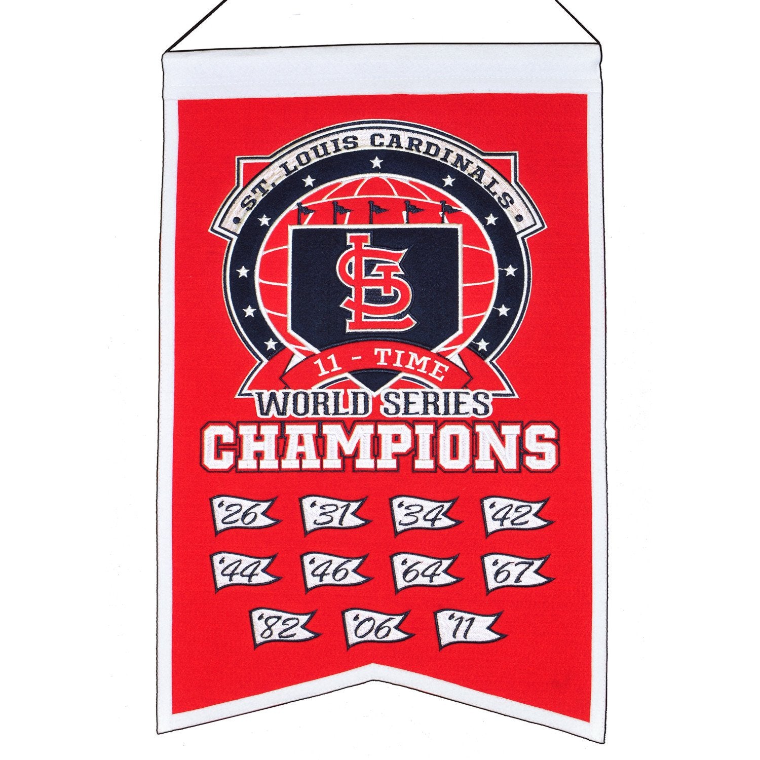 St. Louis Cardinals 11 Time World Series Champions Banner - HeritageSportsBanners