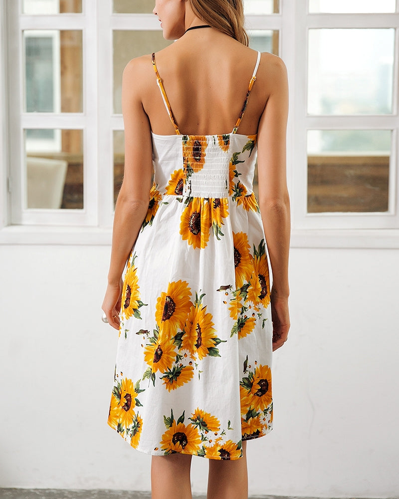 summer sunflower dress