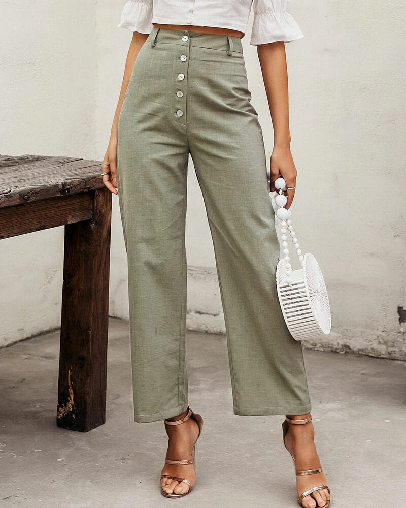 high waisted linen pants