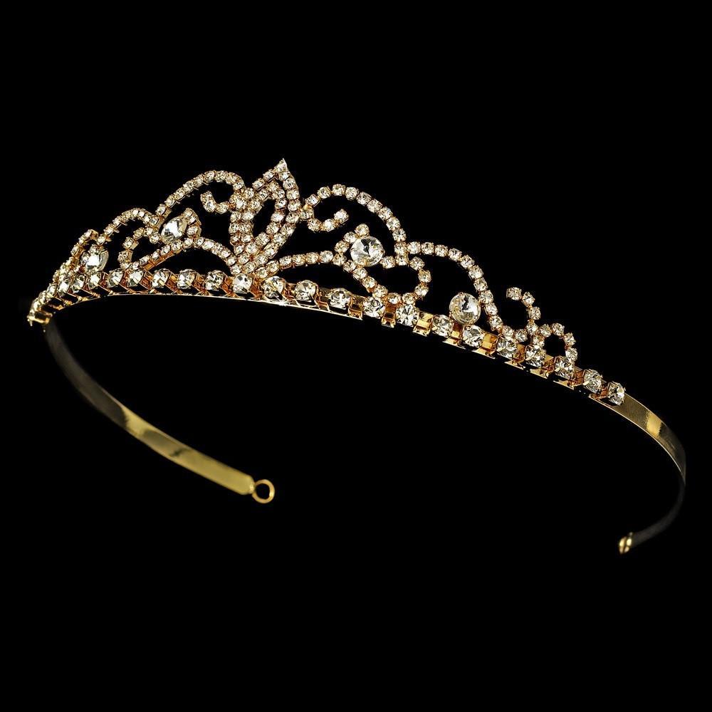 Gold Bridal Tiara – La Bella Bridal Accessories