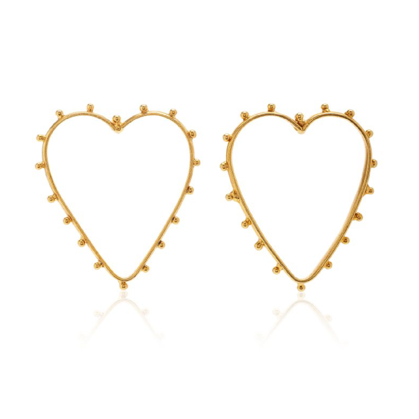 SYLVIA TOLEDANO Dots Gold Heart Earrings