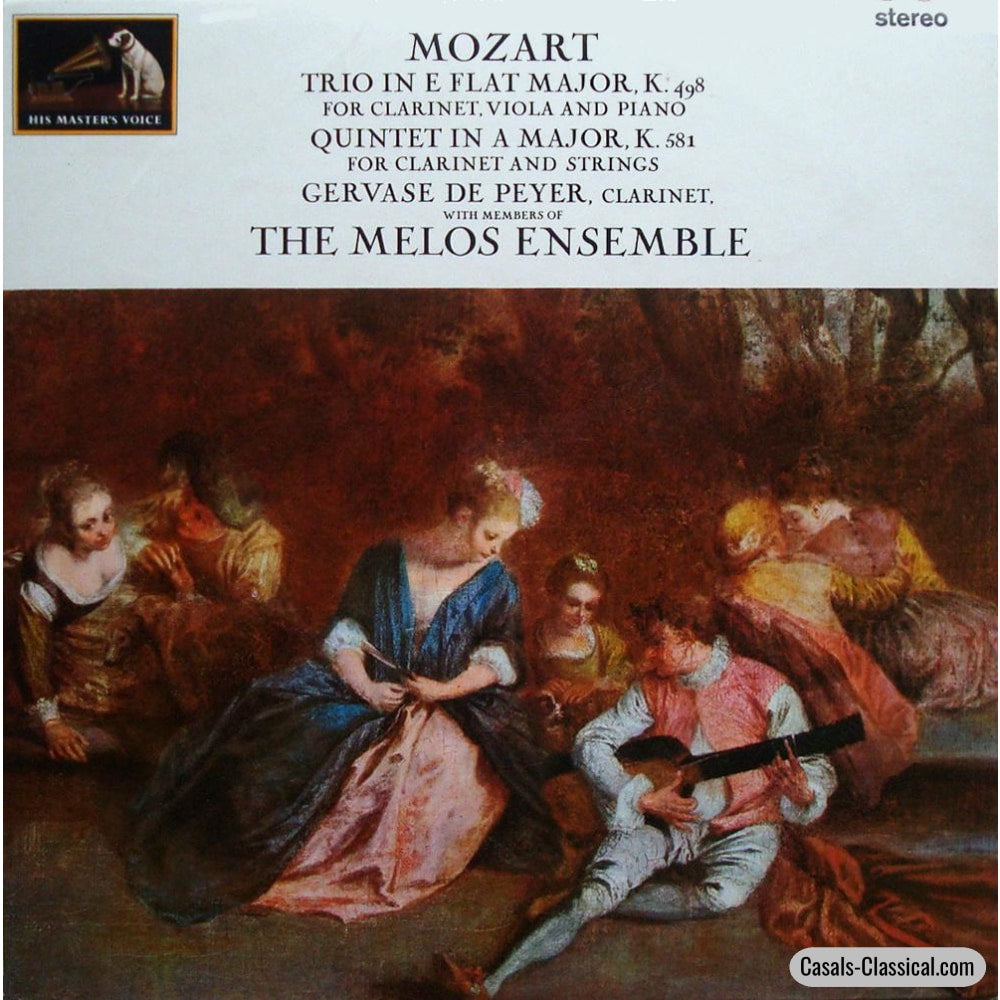 Melos Ensemble: Mozart Clarinet Quintet K. 581 + Trio K. 498 - HMV ASD ...