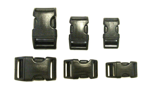 20mm 25mm 40mm 50mm Black Plastic Side Release Buckles For Webbing Bag –  Church Products UK®
