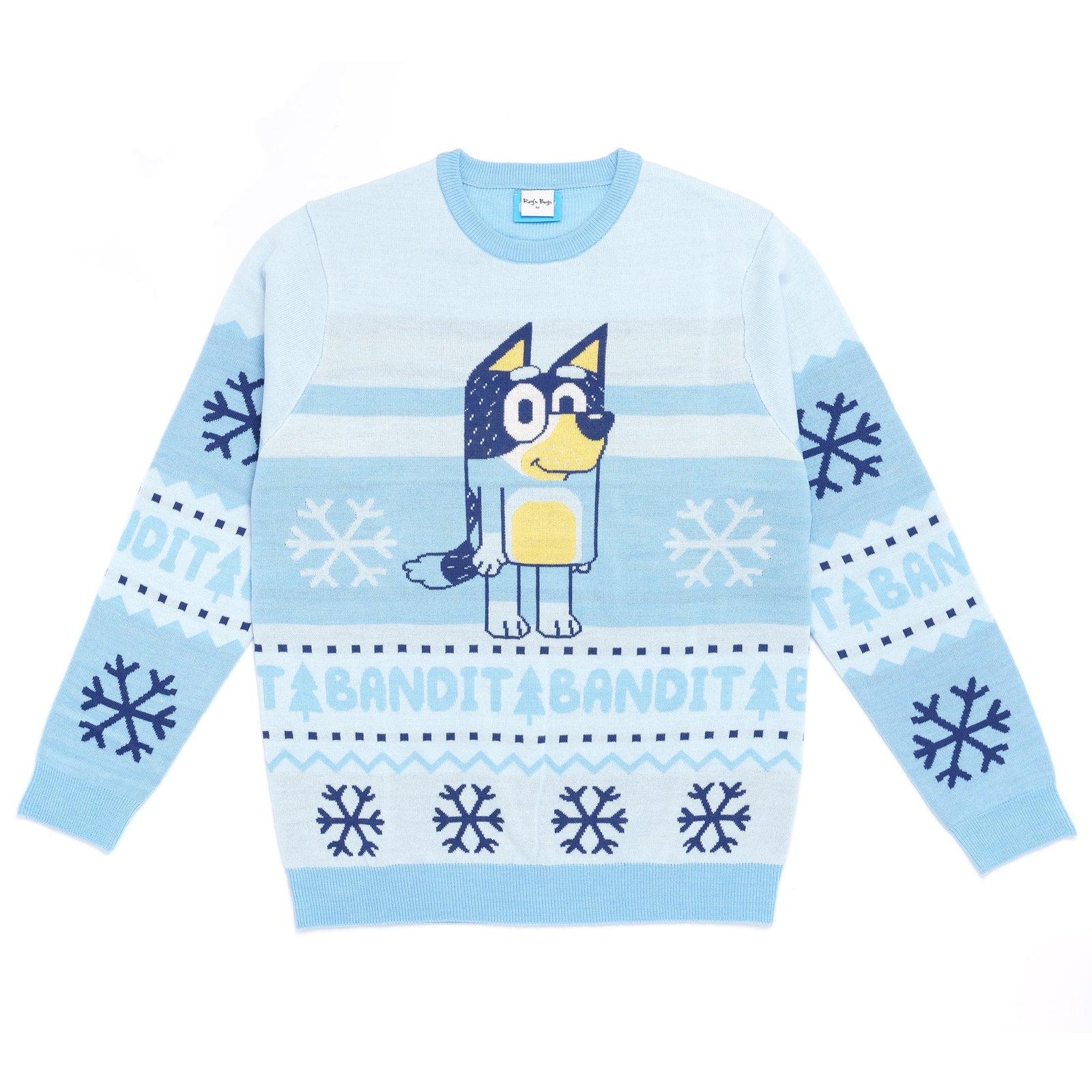 Bluey 'Bandit' Adults Knitted Christmas Jumper Roy's Boys