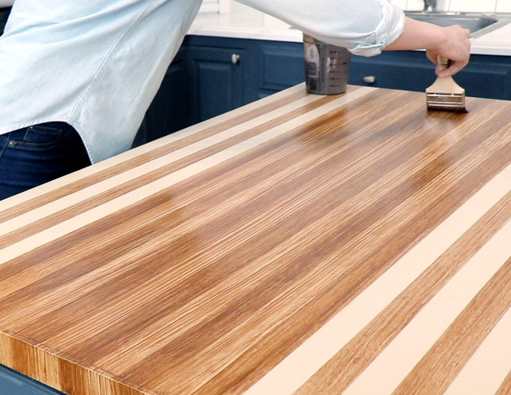 Giani Butcher Block Paint Kit - Create a faux butcher block countertop in a weekend!)