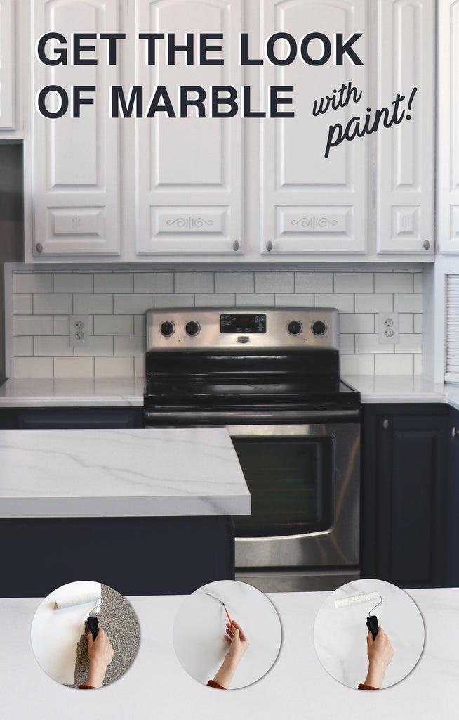 Paint your countertops to look like marble (for under $100!) Giani DIY countertop paint kits