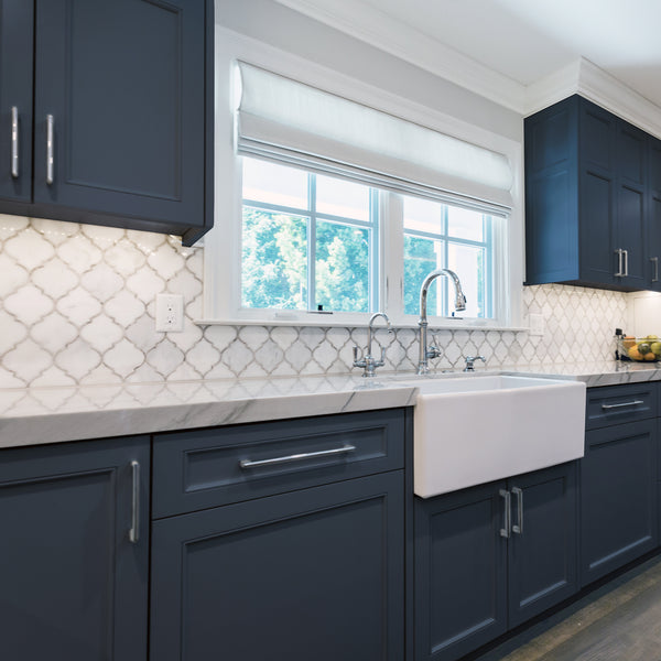 Nuvo Oxford Blue Painted Kitchen Cabinets