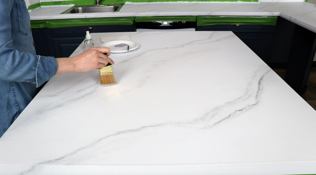 How to paint your laminate to look like marble! (for under $100) 
