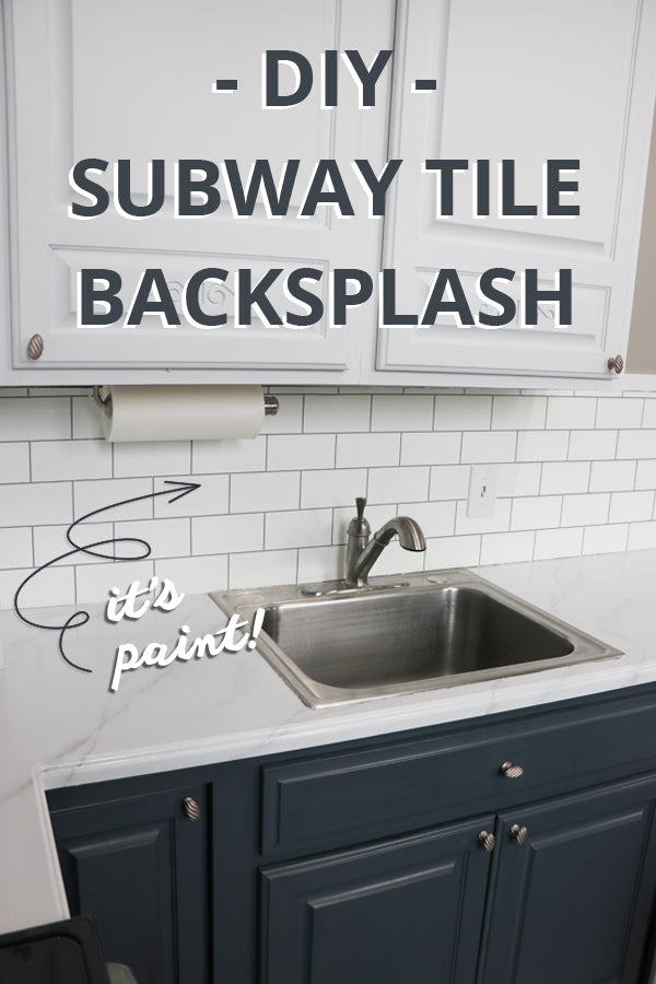 Giani Subway Tile Paint Kit - Create a faux subway tile backsplash in just a few hours! (and under $50!)