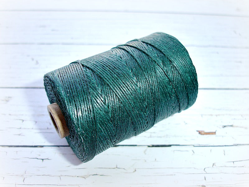 emerald green 4ply Irish waxed lined cord