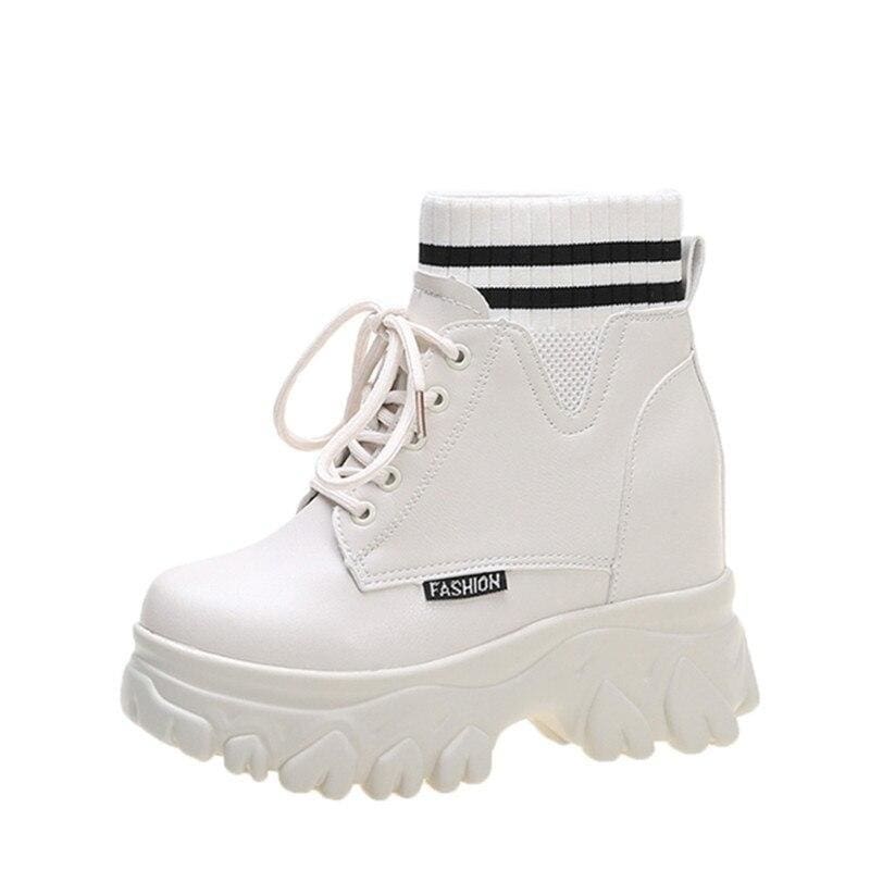 white chunky boots platform