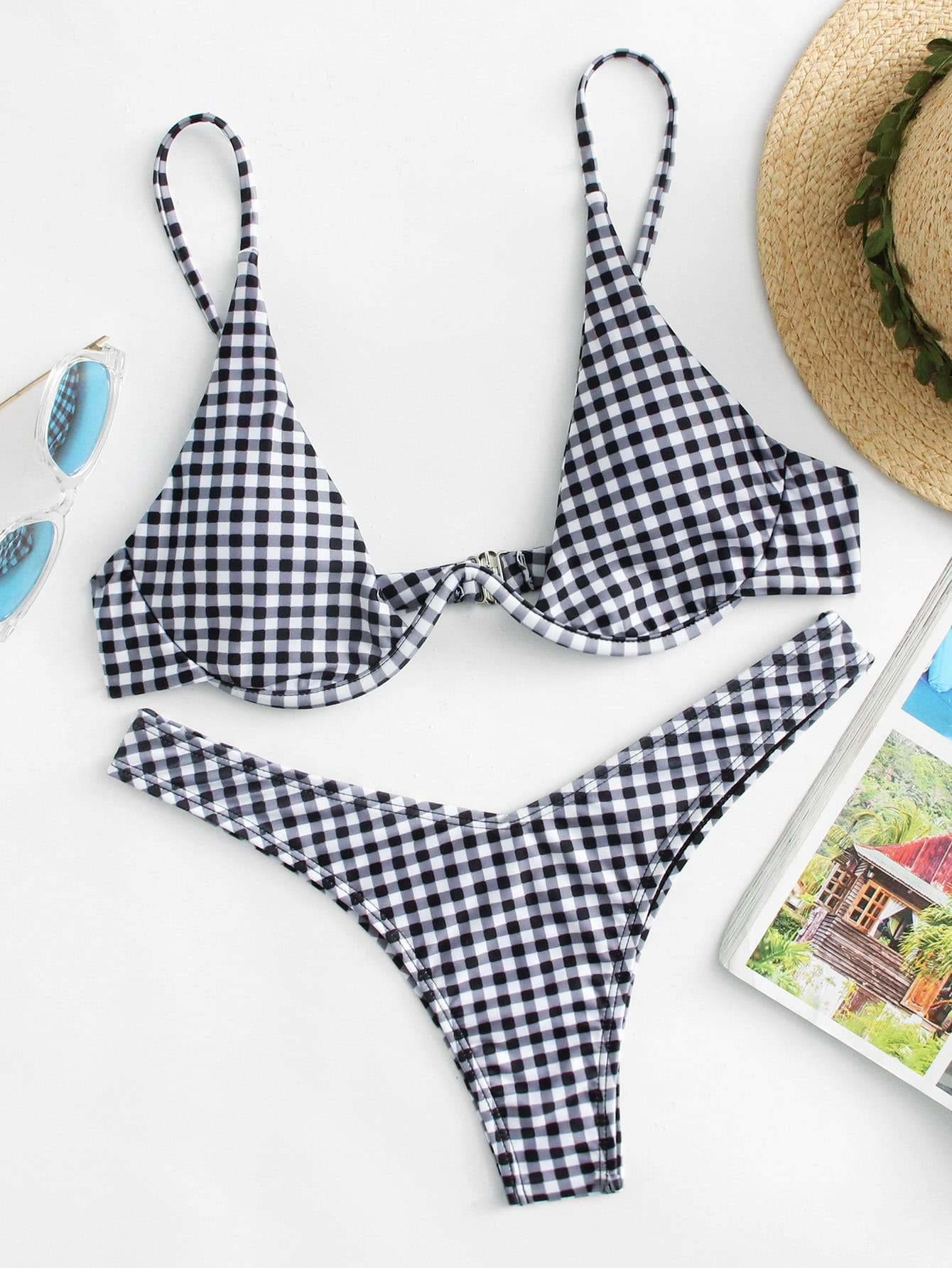 gingham bathers