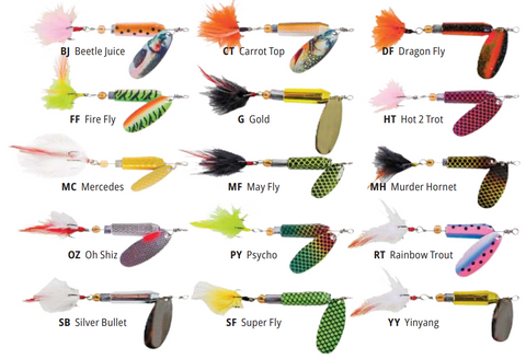 ACME RATTLIN' SPINMASTER TROUT BLUEGILL FISHING LURE SPINNER 1/8OZ COLOR  CHOICE