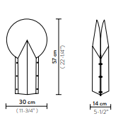 Moon table lamp drawing