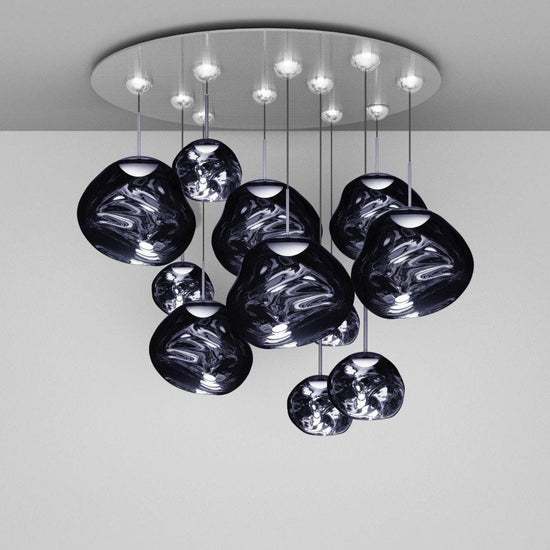 Tom Dixon Official  Melt LED Chrome Large Round Pendant System