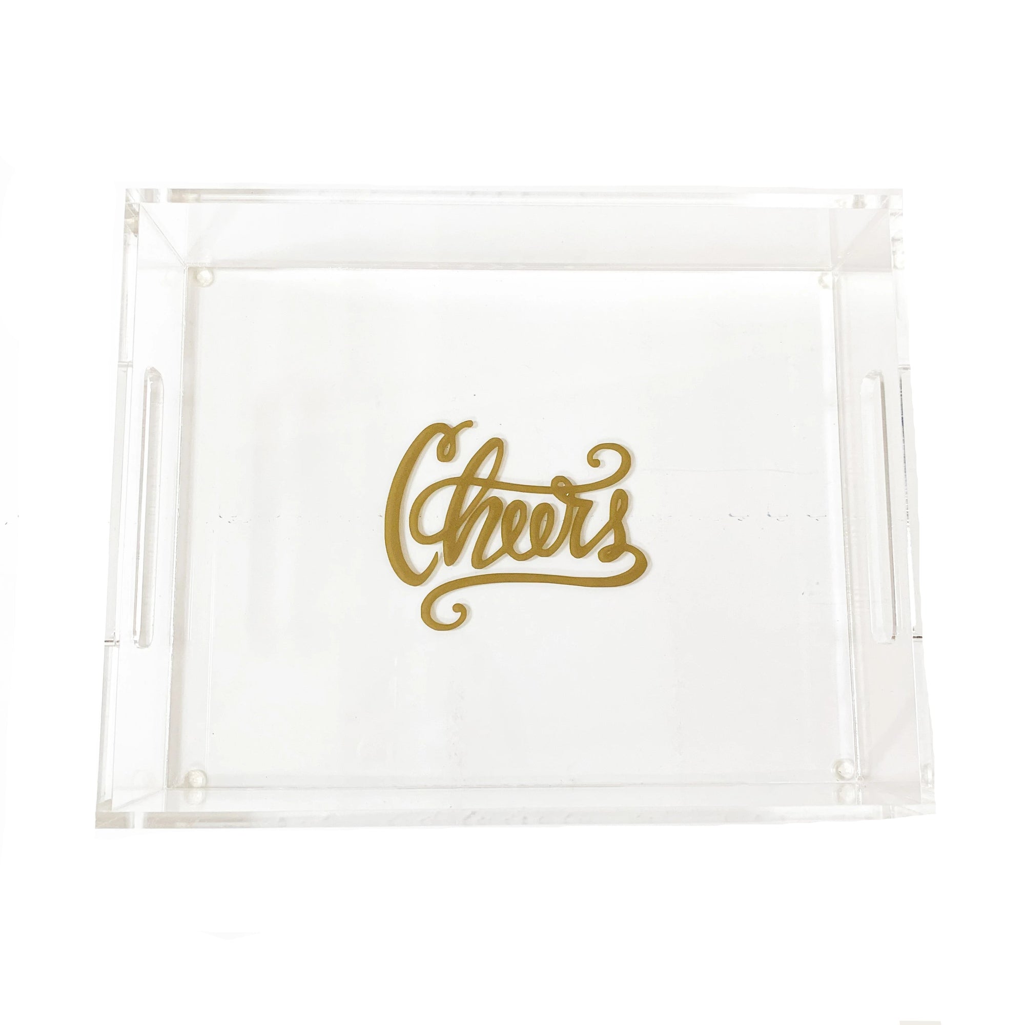 cheers lucite tray 8.5 x 11