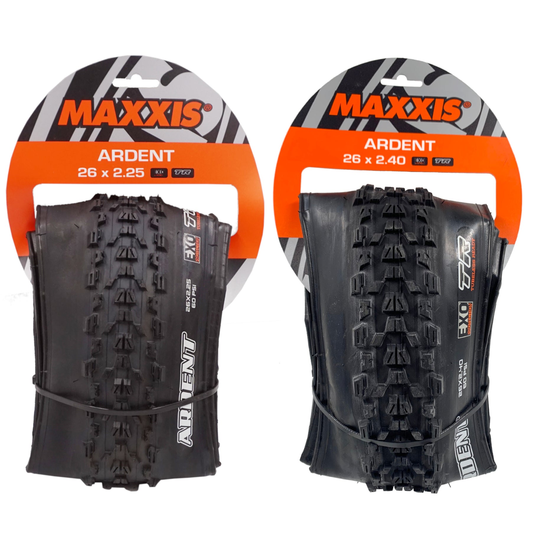 Maxxis Ardent DC/EXO/TR Tire 26x2.4 Black Fold Dual Comp 60TPI Tubeless  Ready 