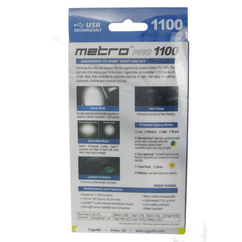 cygolite metro pro 1100