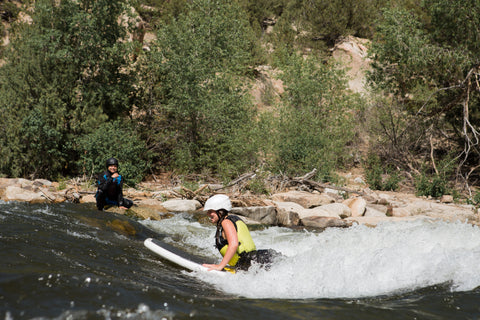 river surfing on the Arkansas river in Buena Vista Colorado